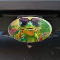 Summertime Vacation Frog Oval Tow Trailer Hitch Cover Plug Insert