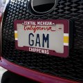 Central Michigan University Stripe License Plate Tag Frame