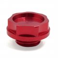 Red Metal 32mm Thread Dia Auto Car Engine Gas Oil Filler Fuel Tank Cap Cover Replacement 