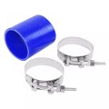 4 Ply Silicone Intercooler Pipe 90 Degree Coupler 2 In 51mm Intake Hose With T Bolt Clamps Blue 