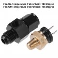 Uxcell 1 Set Auto Engine Temperature Cooling Fan Switch Fitting Adapter 6an 180 F On-165 Off