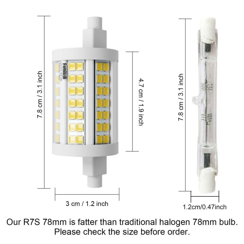 R7s Led Bulb 78mm 15w Dimmable J78 Flood Light 150w Halogen T3 Replacement For Torchiere Wall Sconce Work Cool White 6000k Pack