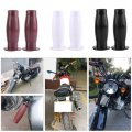 Qiilu 7 8 Universal Motorcycle Handlebar Grips Non Slip Rubber Bar End Thruster Grip Hand Black For Honda Yamaha Kawasaki