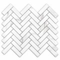 Stickgoo 10 Sheets Herringbone Peel And Backsplash Stick On Aluminum Composite Pvc Kitchen Marble White Look Self Adhesive Wall 