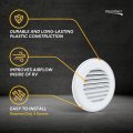 Recpro Rv 6 5 Ceiling Vent Polar White Low-profile Air Cover Snap-on Design Improves Airflow Circulation Durable Plastic