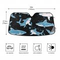 Creative Sharks Black Car Sunshade Windshield Shade Sun Accordion Foldable Auto For Harmful Uv Rays 55 X 27 6 In