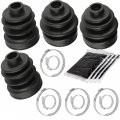 Caltric 2 Rear Axle Inner And Outer Cv Boot Kit Compatible With Yamaha Rhino 450 Yxr450f 4wd 2006 2007 2008 2009