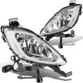 Fog Light Assembly With Switch For 2011 To 2013 Hyundai Elantra 4 Door Sedan Fl-ztl-132-ch Driver And Passenger Side Pair Clear 