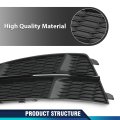 Front Bumper Fog Light Grille Cover Pair For Audi A6 C7 S-line 2015 2018 Black Abs Plastic Grill Covers Driver And Passenger