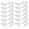 Visitor Safety Glasses 12 Pack Ansi Z87 1 And Ce En166 Certified Clear Polycarbonate Anti Scratch Lab Goggles With Uv400 