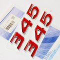 Yoaoo 2x Red Oem 345 Emblem Badges Alloy 3d Logo Replacement For 300c 2red