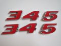 Yoaoo 2x Red Oem 345 Emblem Badges Alloy 3d Logo Replacement For 300c 2red