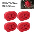 4 Pack Red Polyurethane Rubber Exhaust Hangers For Reducing The Shaking Of Pipe And Noisy