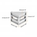 Uxcell 4pcs Inside Corner Bracket Gusset 42x42x41mm 4545 Angle Connectors For 5050 Series Aluminum Extrusion Profile Silver