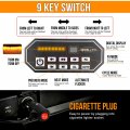 Led Grille Strobe Lights Amber 9 Key Switch 20-flashing Mode Surface Mount 12-led Mini Warning Grill Light Bar For Construction
