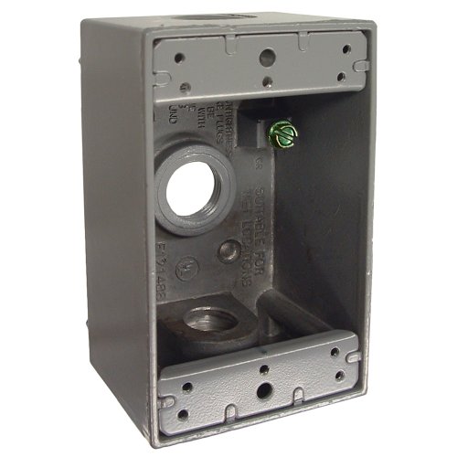Hubbell-bell 5230-0 Single Gang 3-1 2-inch Outlets Weatherproof Box