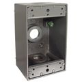 Hubbell-bell 5230-0 Single Gang 3-1 2-inch Outlets Weatherproof Box 