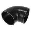 1 Pcs 102mm 4 02 Id 90mm 3 54 Length 90 Degrees Black Car Silicone Hose Coolant Universal 