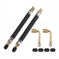 1 Set Tire Valve Extension 2pcs 5 91 Inflator Adaptor With Brass 90 Degree Stem 