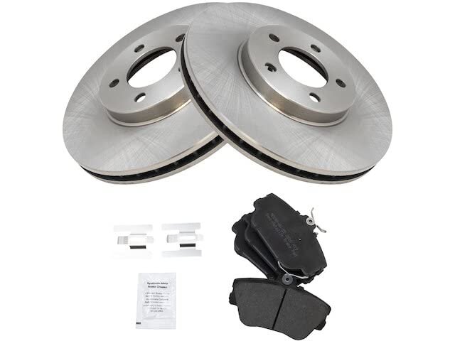 Front Semi Metallic Brake Pads And Rotor Kit 5-lug For 1996-1999 2001-2007 Ford Taurus Sho