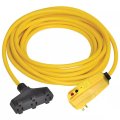 Electriduct Gfci Power Extension Cord Right Angle Plug 3 Outlets Ul Outdoor Waterproof 15 Amp 12 Gauge Auto Reset Gfi Adapter 