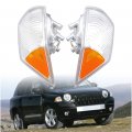 Astra Depot Left Right Side Marker Parking Turn Signal Corner Light Housing Clear Lens Compatible With 07-10 Jeep Compass