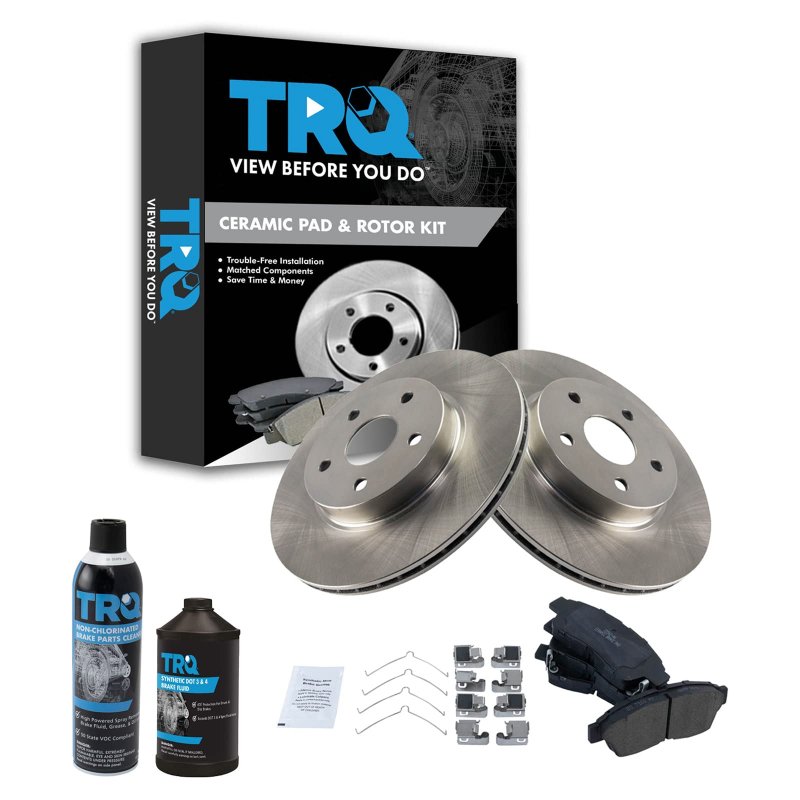 Front Ceramic Disc Brake Pad And Rotor Kit With Chemicals For 96-00 Toyota Rav4 Bka15554