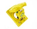 Leviton 69w75 30-amp 250 Volt- 3py Flush Mounting Locking Receptacle Industrial Grade Grounding Wetguard With Cover Yellow 