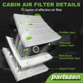 Partszen 17801-31130 Cabin Engine Air Filter Fit For Toyota Avalon 2013-2018 Camry 2012-2017 Lexus Es350v6-3 5l Nx300 L4-2 0l