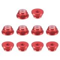 Nylon Insert Hex Lock Nuts 10pcs M2 X 0 4mm Aluminum Alloy Self-locking Anodizing Flange Nut For Fasteners Claret 