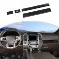 Cherocar For F150 Center Console Cover Panel Interior Trim Decoration Accessories 2015-2020 Ford Carbon Fibera 