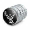 Deer Head Illustration Valve Stem Caps For Tire Rim Wheel Aluminum