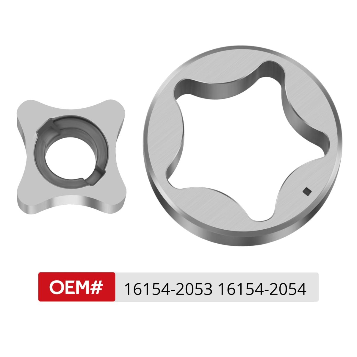 Inner Outer Oil Pump Rotor Fit For Kawasaki Mule 2500 2510 2520 3000 3010 3020 4000 Kaf620 4x4 Trans 1993-2024 Oem 16154-2053
