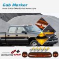 Partsam 3pcs Amber Cab Roof Running Marker Lights 5xt10 5050 Leds Compatible With Silverado Sierra 1500 1500hd 2500 2500hd 3500