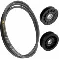Caltric 2 Idler Pulley With Belt Kit Compatible John Deere Snow Blower 92h D160 D170 G110 L130