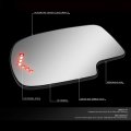 Auto Dynasty Left Side Door Rear View Mirror Glass Lens Heater Led Turn Signal Compatible With 99-07 Silverado Tahoe Sierra
