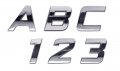 Personalized Set Of Chrome Auto Letters And Numbers Sport Mini Style