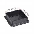 Uxcell Flat Top Post Cap For Fence Stair Handrail 100x100mm 4inch Plastic Black Gray