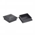 Uxcell Flat Top Post Cap For Fence Stair Handrail 100x100mm 4inch Plastic Black Gray