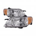 Instyleparts Chrome Housing Clear Lens Headlights Made For 01-03 2001 2002 2003 Mazda 323 Protege Sedan 