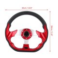 Racing Steering Wheel 320mm Suede Leather Aluminum Frame Modification Mini Drifting Red