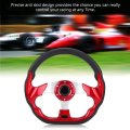 Racing Steering Wheel 320mm Suede Leather Aluminum Frame Modification Mini Drifting Red