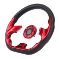 Racing Steering Wheel 320mm Suede Leather Aluminum Frame Modification Mini Drifting Red