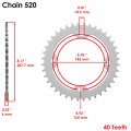 Caltric Green Drive Chain And Sprockets Kit Compatible With Yamaha Warrior 350 Yfm350x 1987 1988