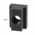 Uxcell M12 Thread T Slot Nuts Alloy Steel Black Oxide Finish Grade 8 Tapped Through T-nuts Furniture 10pcs