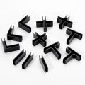 12pcs Plastic Glass Connector L Shaped To Clamp For 12mm Thick Fixing Bracket Rimless Clip Holder Aquarium Fish Tank Display 