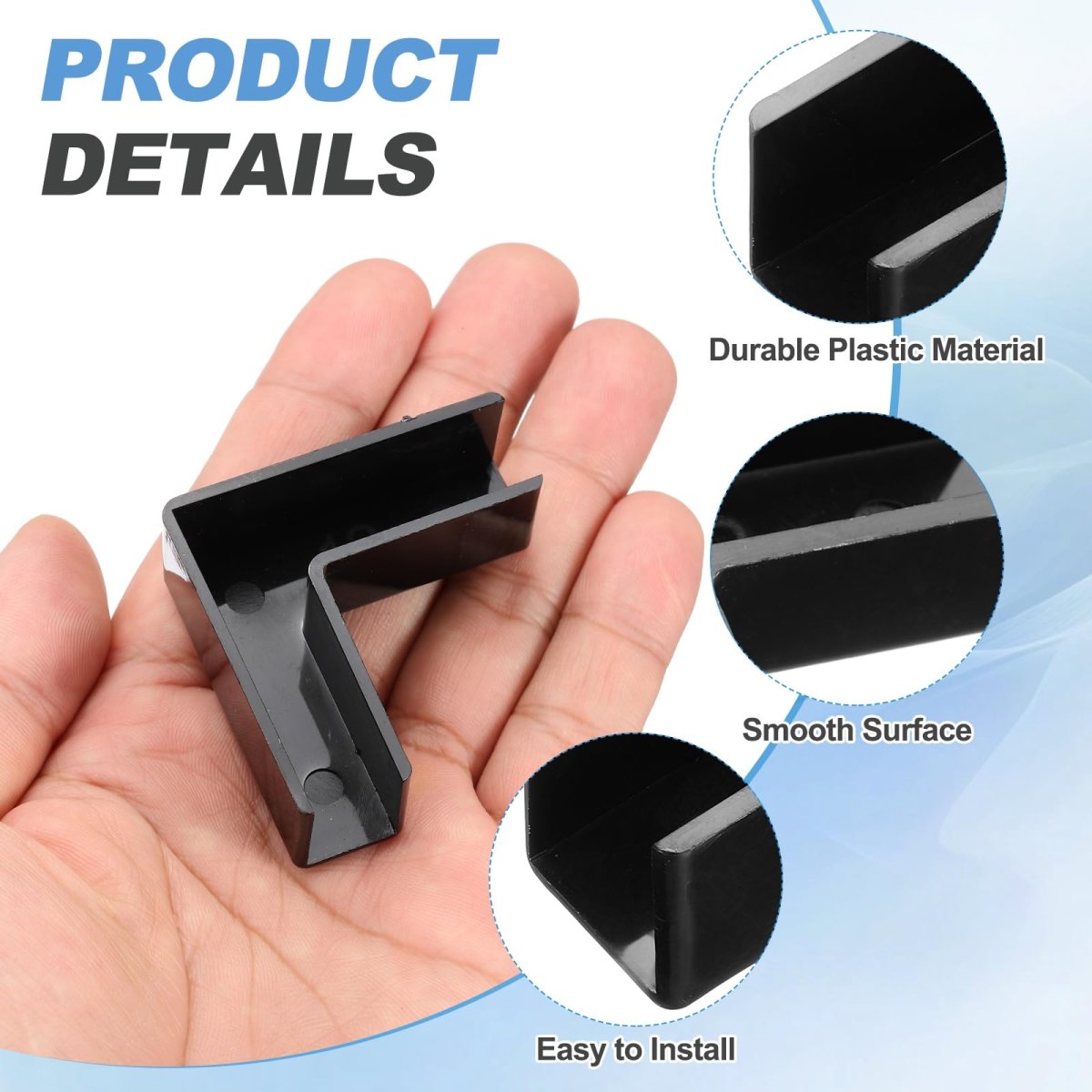 12pcs Plastic Glass Connector L Shaped To Clamp For 12mm Thick Fixing Bracket Rimless Clip Holder Aquarium Fish Tank Display