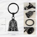 Motorcycle Bell Viking Vegvisir Nordic Gremlins For Motorcycles Guardian Keychain With Key Ring Biker Riding Accessory Bell