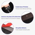 Door Brush Bottom Sweep 2 Pack H Shape Aluminum Alloy Base With 3 9 In Pp For Home Anddustrial Use 47 In Length Brown