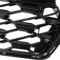 Hecasa Front Bumper Grille Compatible With 2023-2024 Honda Cr-v Crv Upper Grill Black Painted Abs